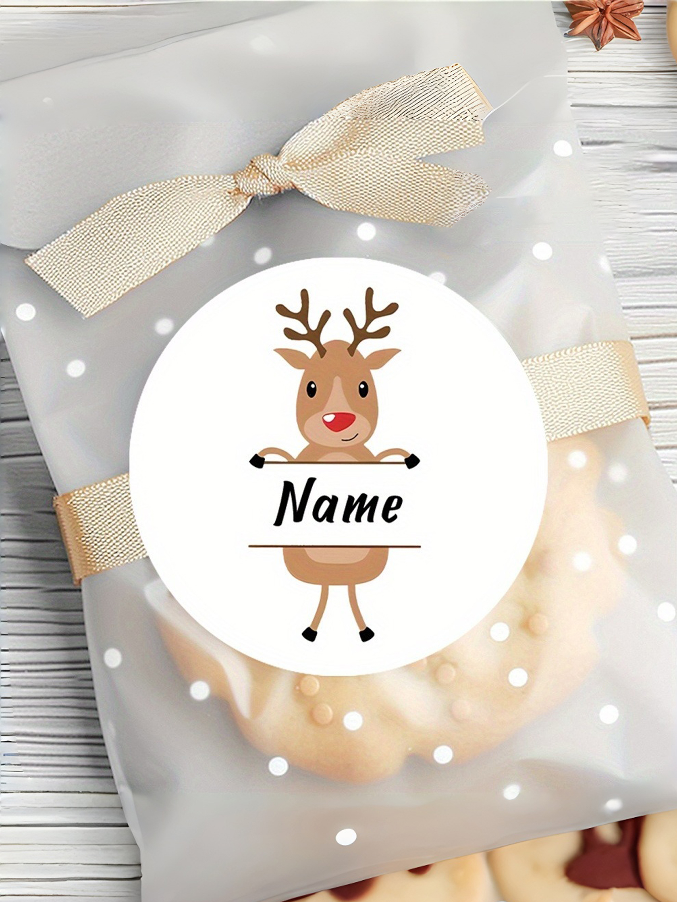 Personalized Reindeer Christmas Stickers